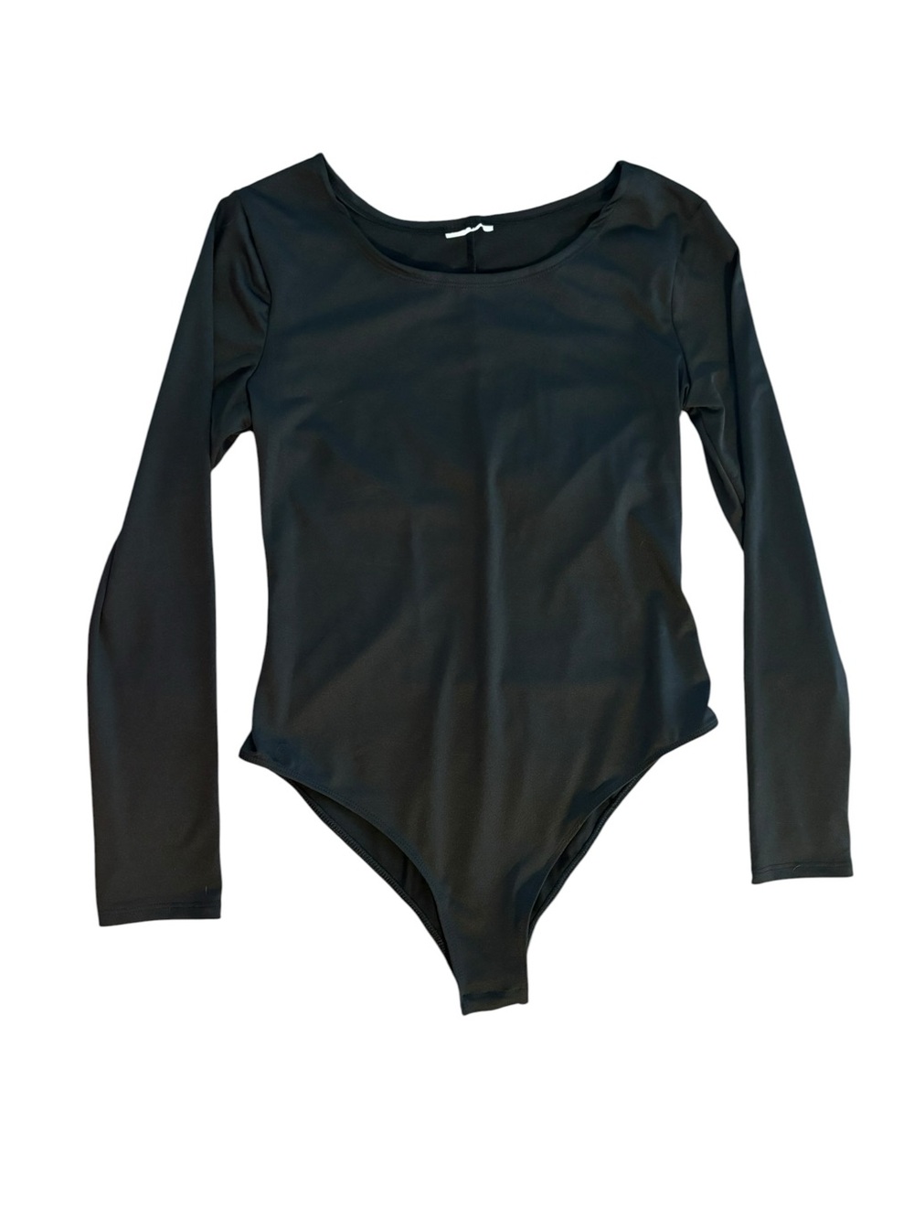 SHEIN Black Long Sleeve Scoop Neck Bodysuit